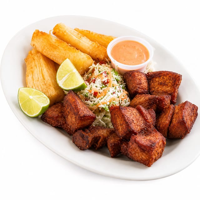 Yucca With Chicharron.