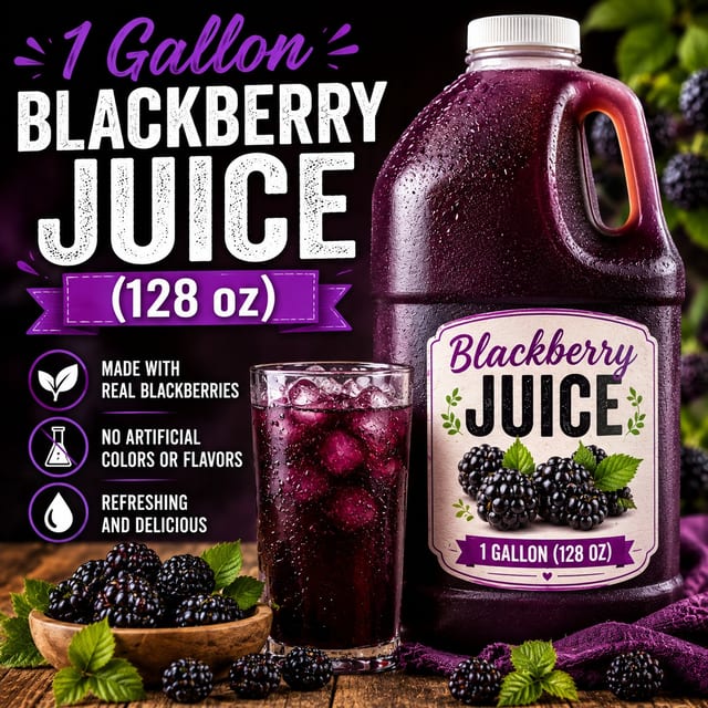 1 Gallon BlackBerry Juice (128 oz).