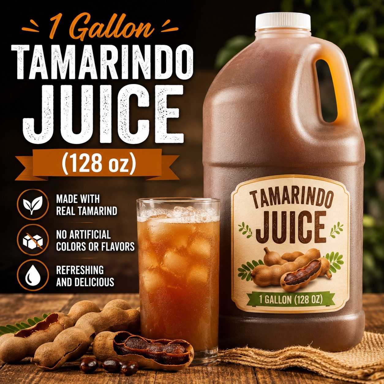 1 Gallon Tamarindo Juice (128 oz).