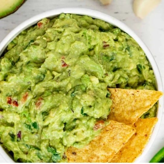 Fresh Guacamole with Chips.