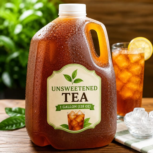 1 Gallon Unsweetened Tea (128 oz).