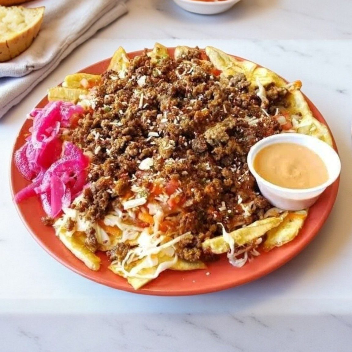 Tajaditas con carne Molida.