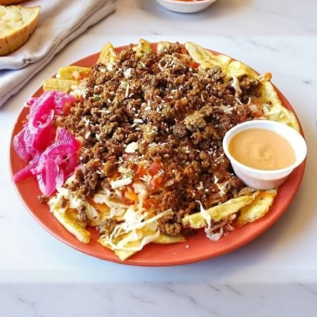 Tajaditas con carne Molida.
