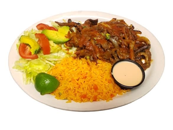 Bistec Encebollado Tray.
