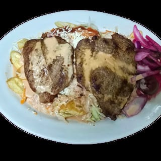 Carne Asada Con Tajadas